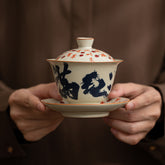 Ru Kiln Manjianghong Tri-Design Gaiwan - 150ml
