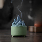 Japanese-Style Mountain Backflow Incense Burner – Creative Ceramic Coil Burner for Home & Meditation