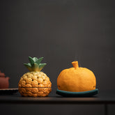 Pineapple Ceramic Coil Incense Burner – Creative Fruit-Inspired Aromatherapy Holder for Home & Desktop Decor