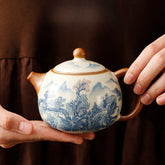 Handmade Ru Kiln Xishi Teapot Set - 220ml