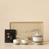 Ru Kiln Dunhuang Cultural Tea Set – 130ml One Gaiwan with Two Cups