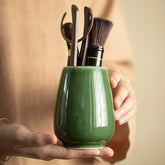 Qingli Tea Ceremony Set – 6-Piece Japanese-Style Ceramic & Ebony Tea Tool Kit