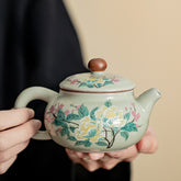 Celadon Ru Kiln Lotus Vine Teapot – 180ml