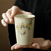 Ru-Style “Lucky Cat” Handy Ceramic Cup – 250ml