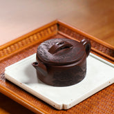 Yixing Whole Body Carving Yunlong Hanwa Purple Clay Pot – 190ml | Handmade Purple Sand Tea Pot