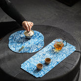 Chinese Style Waterproof Tea Cloth – Double-Sided Thickened Heat-Resistant Mat for Gongfu Tea Table