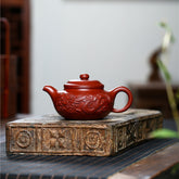 Yixing Dahongpao Shuanglong Purple Sand Pot – 230ml | Handmade Purple Clay Tea Pot
