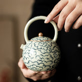 Ru Kiln Cloud Motif Carry Handle Teapot – 240ml
