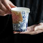 Dragon & Fish Gongdao Cup – 200ml Ceramic Fair Cup for Gongfu Tea