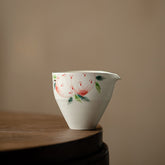 Wabi-Sabi Peach Motif Slipware Fair Cup – 160ml