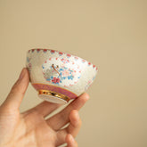 Handmade filigree silver enamel teacup-100ml