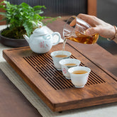 Heavy Bamboo Tea Tray – Japanese Minimalist Drainable & Water-Storing Gongfu Tea Table