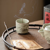 Ru-Style “Mountain Blossom” Ceramic Incense Holder