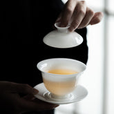 Translucent Jade Porcelain Linglong Gaiwan – 140ml