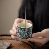 Ru Kiln-Style Floral Mini Incense Burner