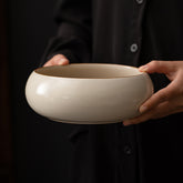 Milky Beige Ru-glazed Tea Basin – 1100ml
