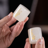 Hand-Carved Jade & Glass Lid Rest – Artisan for Gongfu Tea Ceremony, Teapot Lid Holder Display