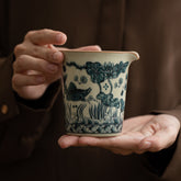 Ru Kiln-Style Fair Cup with Fish & Waterweed Motif – 200ml