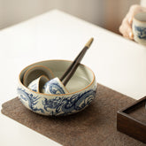 Blue & White Dragon Ceramic Tea Rinse Basin