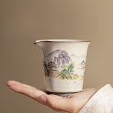 Ru Kiln Gongdao Cup – 200ml "Zhicǐ Qingshan" Large Ceramic Fair Cup