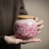 Ru-glazed Pink Peony Tea Canister – 250ml