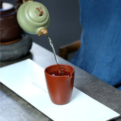 Yixing Purple Sand Pot Bean Green Sand – 240ml | Handmade Purple Clay Tea Pot