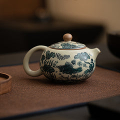 Chinese Trend Ru Kiln-Style Xishi Teapot – 230ml Ceramic Gongfu Tea Pot with Ball Filter