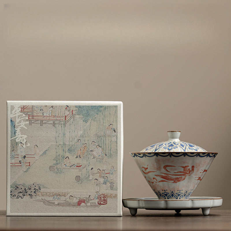 Dunhuang Feitian Ru-Style Conical Gaiwan – 150ml