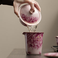 Ru-glazed Pink Peony Gaiwan – 130ml