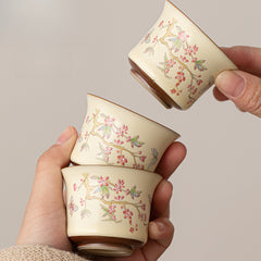 Ruyao Wisteria Gongfu Tea Set – Complete Chinese Ceramic Teaware with Gaiwan & Teapot, Gift Box