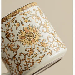 Ru Kiln “Golden Blessing” Office Mug – Ceramic Tea-Separating Cup for Personal Use at Home or Work