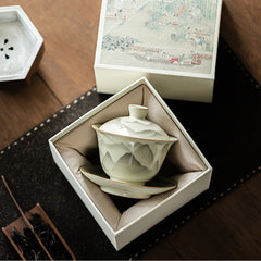 Ru-Style “Mountain Blossom” San Cai Gaiwan – 150ml