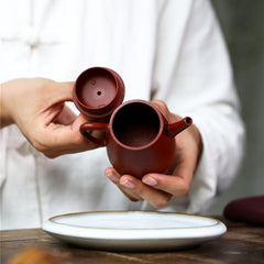 Yixing Raw Mine Dahongpao Purple Sand Pot – Qin Quan Pot – 100ml | Handmade Purple Clay Tea Pot