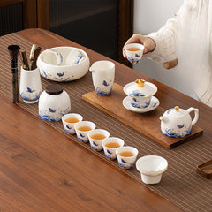 Dehua White Porcelain Tea Set – Gaiwan, Teapot & Teacups in Gift Box