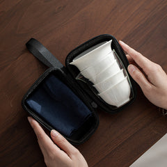 Dehua White Travel Tea Set – Portable Gaiwan & Teacups with Carrying Case