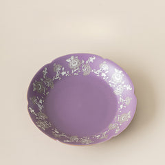 Purple Ru-Glazed Lotus Peony Teapot Tray
