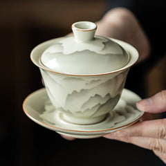 Ru-Style “Mountain Blossom” San Cai Gaiwan – 150ml