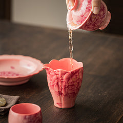 Ru-Style Pink Glaze Gongfu Tea Set 7 Piece Set