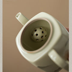 Ru-Style “Mountain Blossom” Square Teapot – 190ml