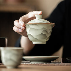 Ru-Style “Mountain Blossom” San Cai Gaiwan – 150ml