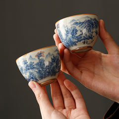 Handmade Ru Kiln Xishi Teapot Set - 220ml