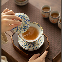 Dunhuang Feitian Ru-Style Gaiwan Tea Set - 8 Piece Set