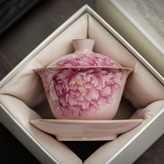 Ru-glazed Pink Peony Gaiwan – 130ml