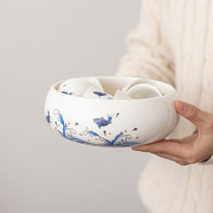 Dehua White Porcelain Tea Set – Gaiwan, Teapot & Teacups in Gift Box