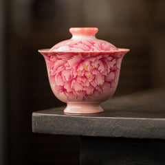 Ru-Style Pink Glaze Flared Lid Bowl – 150ml
