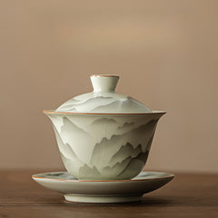 Ru-Style “Mountain Blossom” San Cai Gaiwan – 150ml