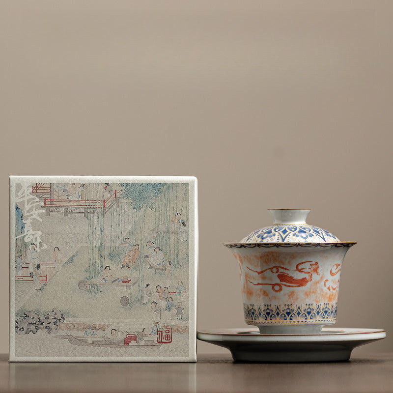 Dunhuang Feitian  Ru-Style Horse-Hoof Gaiwan – 170ml