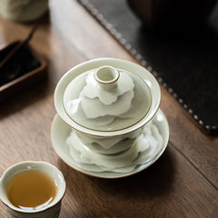 Ru-Style “Mountain Blossom” San Cai Gaiwan – 150ml