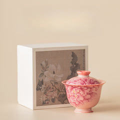 Ru-Style Pink Glaze Flared Lid Bowl – 150ml