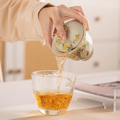 Ru-Style Beige “Lucky Cat” Two-Part Gaiwan – 160ml